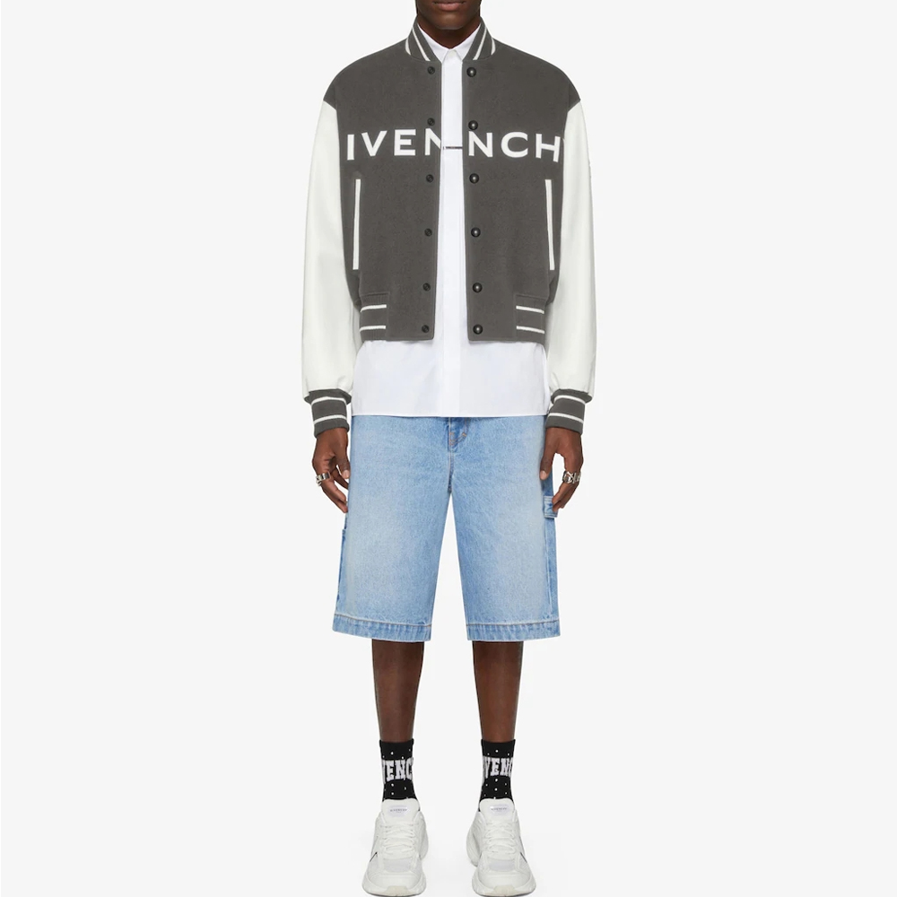 Sizing 纪梵希SS23拼色Logo印花长袖棒球夹克 BM011S6Y16-112