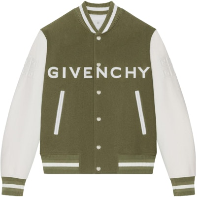GIVENCHY SS23 Colorblock Logo Print Long-Sleeve Baseball Jacket BM011S6Y16-112 2