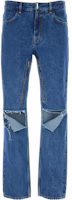 GIVENCHY SS23 Distressed Straight-Leg Jeans Blue BM518L5Y4V-415 GIVENCHY SS23 Distressed Straight-Leg Jeans Blue BM518L5Y4V-415