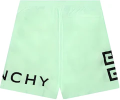Lookbook GIVENCHY SS23 Pantalones Cortos Verdes Tiro Recto con Logo y Cintura Elástica BMA00N1453-326