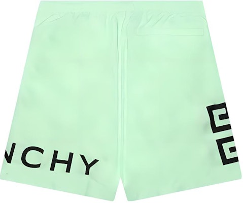 GIVENCHY SS23 Green Logo Print Elastic Waist Straight Casual Shorts BMA00N1453-326 Lookbook GIVENCHY SS23 Green Logo Print Elastic Waist Straight Casual Shorts BMA00N1453-326