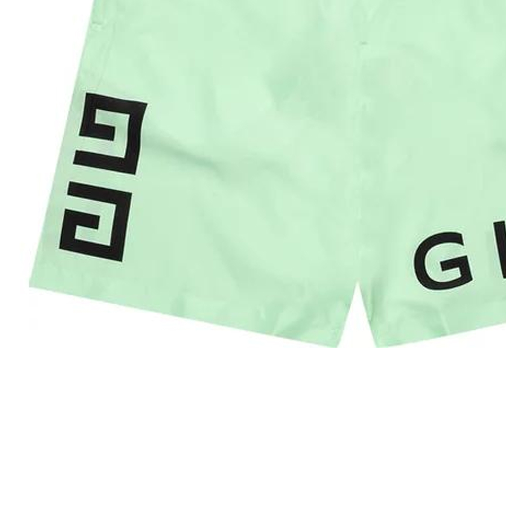 Purchase GIVENCHY SS23 Celana Pendek Hijau Logo Elastis Pinggang Lurus Kasual BMA00N1453-326