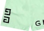 Purchase GIVENCHY SS23 Green Logo Print Elastic Waist Straight Casual Shorts BMA00N1453-326