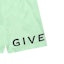 Details for GIVENCHY SS23 Green Logo Print Elastic Waist Straight Casual Shorts BMA00N1453-326