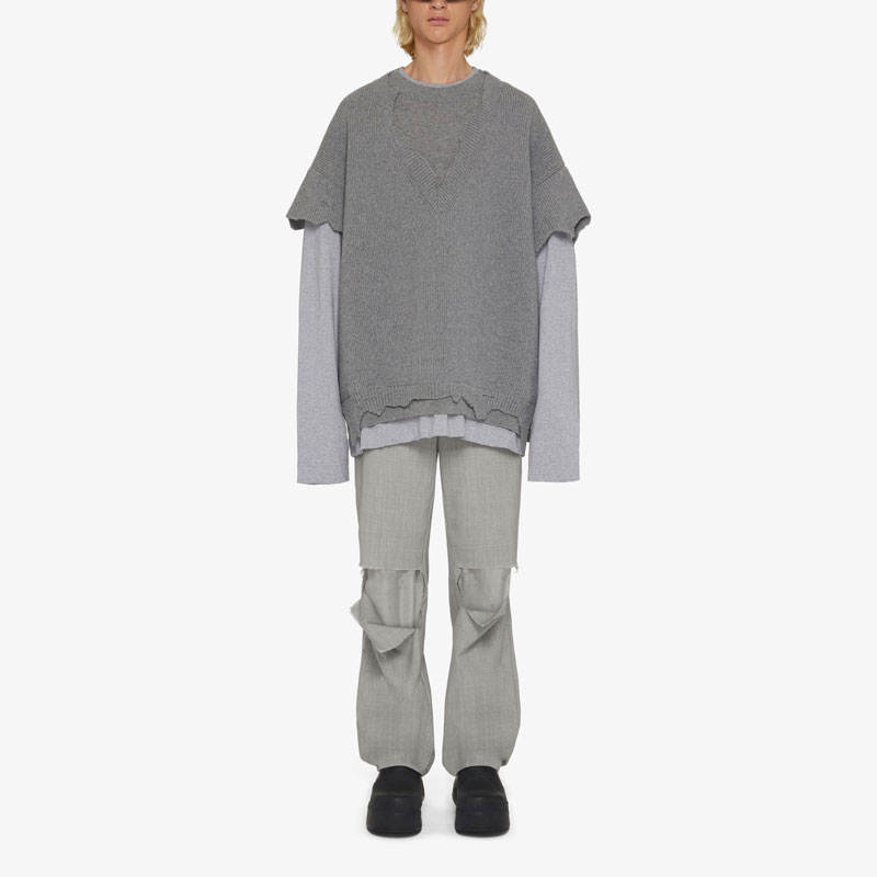GIVENCHY SS23  Grey Layered Crewneck Pullover Sweatshirt. BM90MG4YE0-097 圖 3