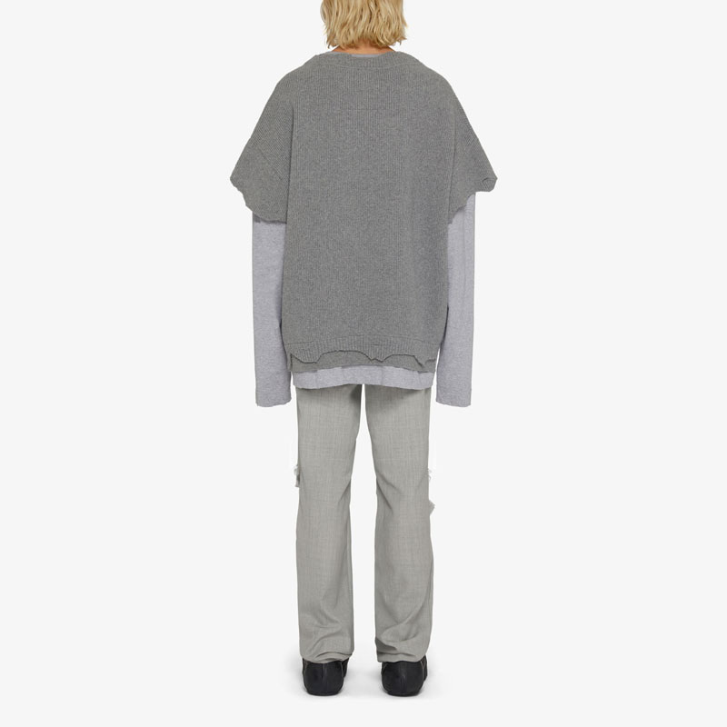 GIVENCHY SS23  Grey Layered Crewneck Pullover Sweatshirt. BM90MG4YE0-097 圖 4
