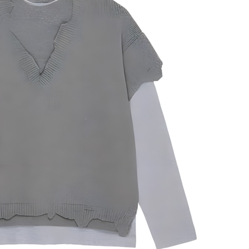 GIVENCHY SS23  Grey Layered Crewneck Pullover Sweatshirt. BM90MG4YE0-097 圖 6