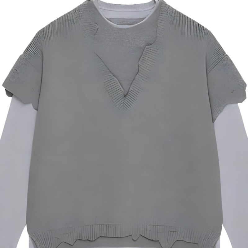 GIVENCHY SS23  Grey Layered Crewneck Pullover Sweatshirt. BM90MG4YE0-097 圖 7