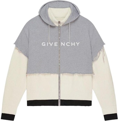 GIVENCHY SS23 Grey Letter Print Straight-Cut Hoodie. BM90MF4YDZ-156 Buy GIVENCHY SS23 Grey Letter Print Straight-Cut Hoodie. BM90MF4YDZ-156