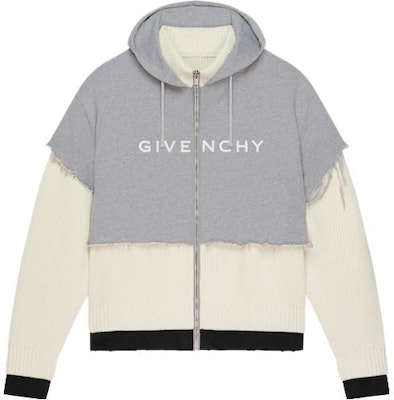 GIVENCHY SS23 Grey Letter Print Straight-Cut Hoodie. BM90MF4YDZ-156 Order GIVENCHY SS23 Grey Letter Print Straight-Cut Hoodie. BM90MF4YDZ-156