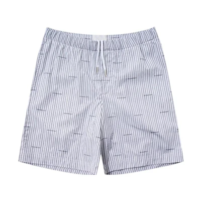 Givenchy SS23 Grey Striped Letter Print Shorts. BM518G14P5-020