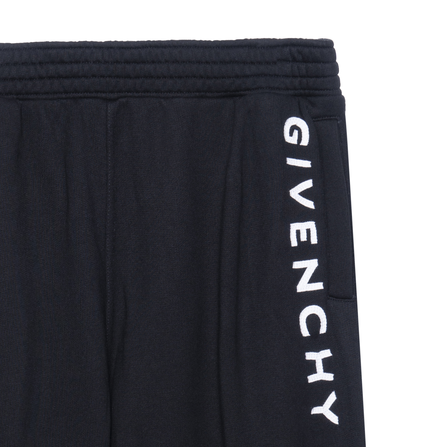 Purchase GIVENCHY SS23  High-Waisted Casual Pants Black with Logo Print BM517J3YBK-001