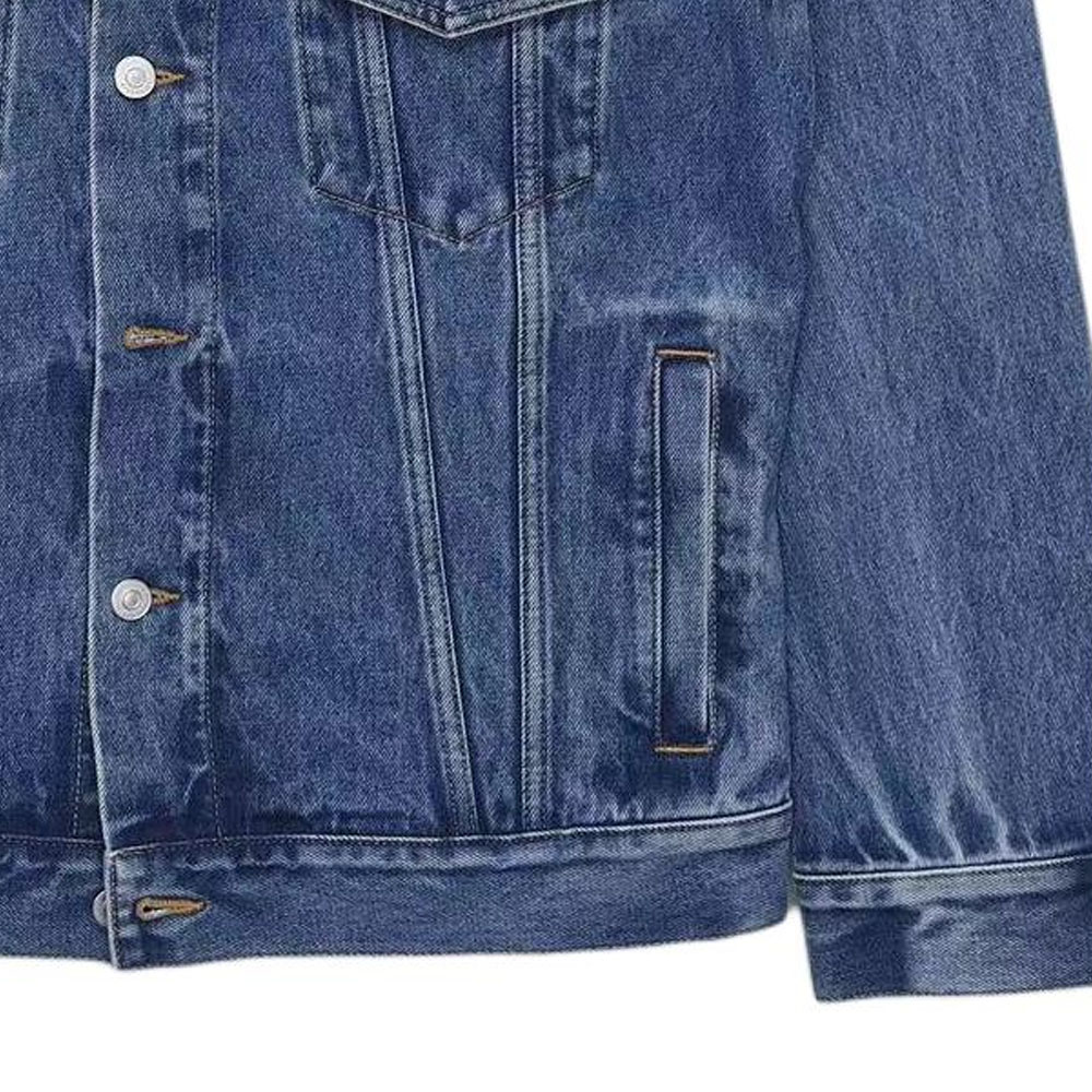 Sizing GIVENCHY SS23 Chaqueta Vaquera Índigo con Tachuelas de Logo y Diseño de un Botón. BM012C5Y4V-415