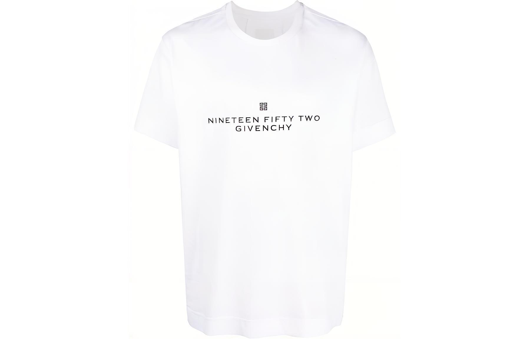 Givenchy SS23  Logo Print Knit Crewneck White T-Shirt. BM716R3YA8-100