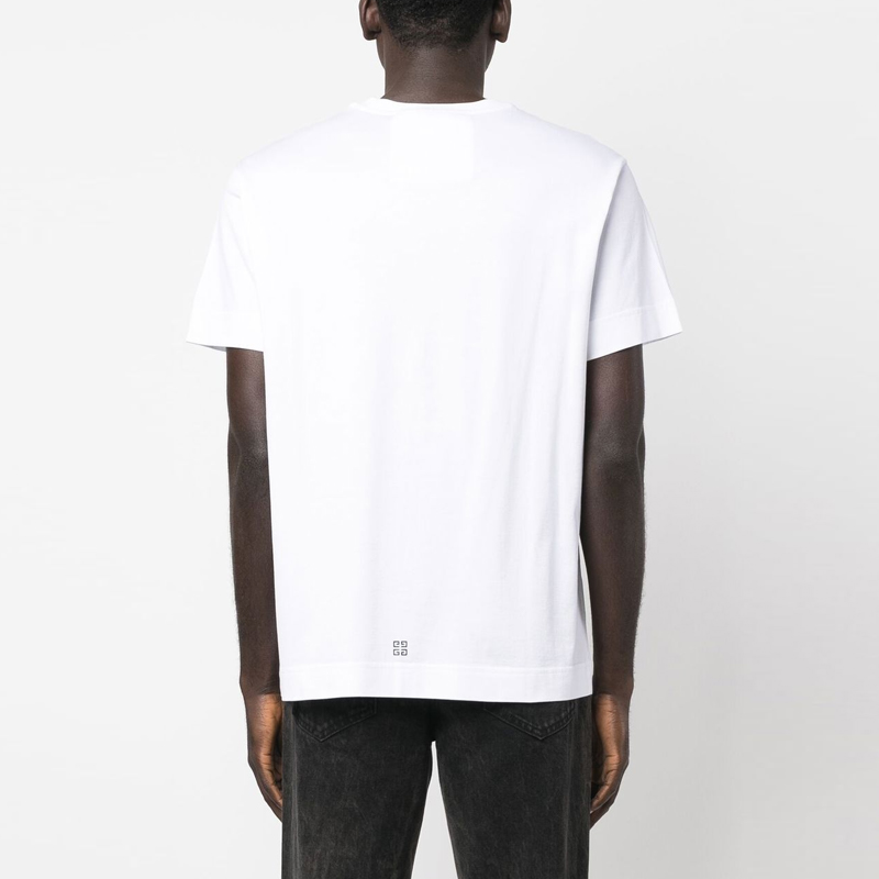 Givenchy SS23  Logo Print Knit Crewneck White T-Shirt. BM716R3YA8-100 圖 4