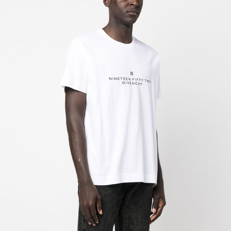 Givenchy SS23  Logo Print Knit Crewneck White T-Shirt. BM716R3YA8-100 圖 5