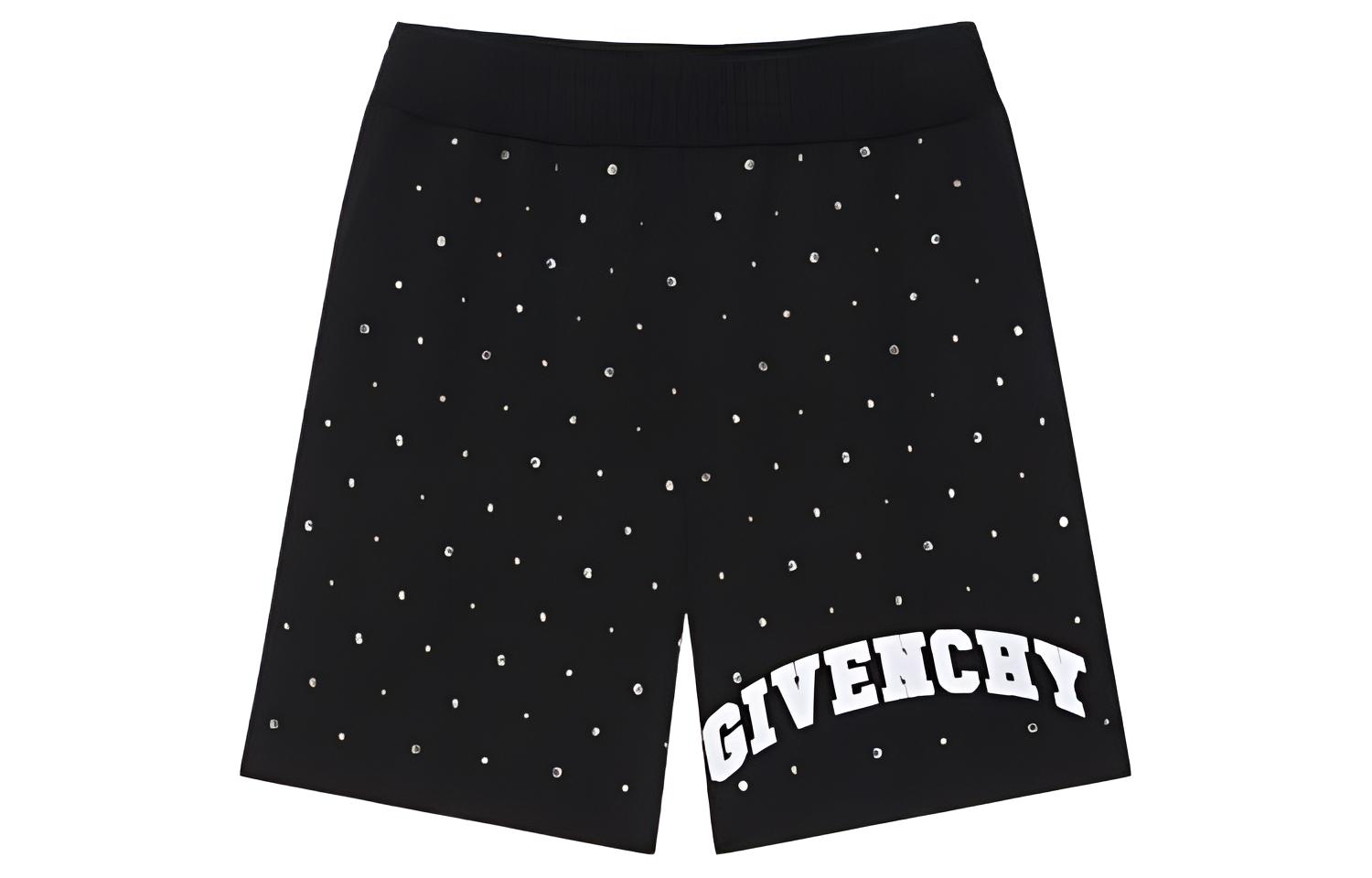 GIVENCHY SS23  Loose Fit Letter Print Casual Shorts Black BM515J3YEK001
