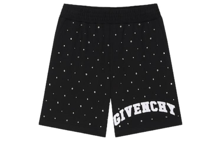 Order GIVENCHY SS23 Celana Pendek Kasual Loose Fit Letter Print Hitam BM515J3YEK001