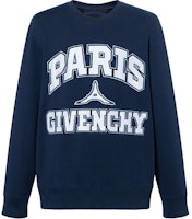 GIVENCHY SS23 Navy Blue Pullover Sweatshirt with Letter Print. BMJ0HA3YET-499 GIVENCHY SS23 Navy Blue Pullover Sweatshirt with Letter Print. BMJ0HA3YET-499