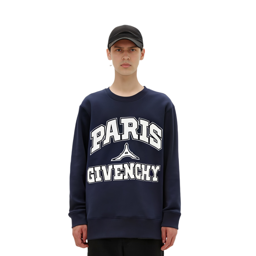 Details for GIVENCHY SS23 海軍藍字母印花套頭衫 BMJ0HA3YET-499