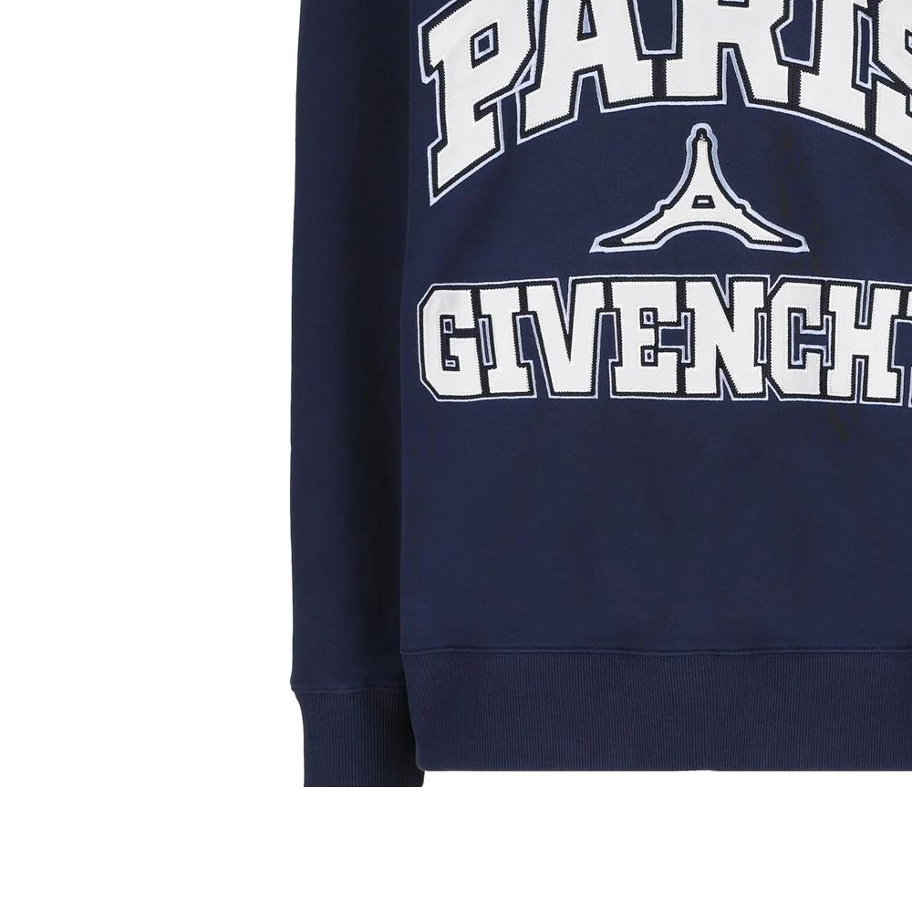 Cheap GIVENCHY SS23 海軍藍字母印花套頭衫 BMJ0HA3YET-499