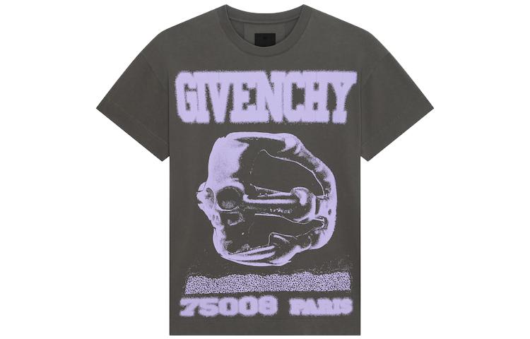 Order ジバンシィ SS23 オーバーサイズ レタープリント グレー Tシャツ. BM71JT3YGF325