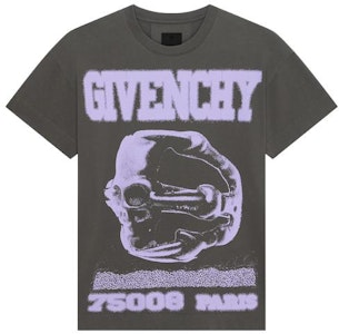 GIVENCHY SS23 Kaos Abu-abu Oversized dengan Cetak Huruf. BM71JT3YGF325 Order GIVENCHY SS23 Kaos Abu-abu Oversized dengan Cetak Huruf. BM71JT3YGF325
