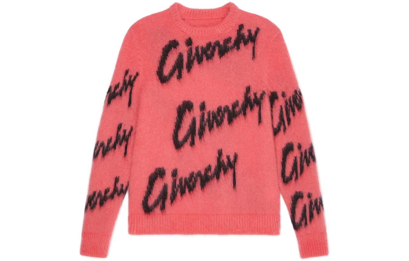 Order GIVENCHY SS23  Pink Alphabet Print Crewneck Long Sleeve Sweater. BM90M24YDH-692