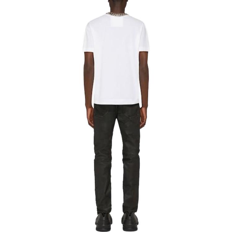 Shop Givenchy SS23  Plain White Crew Neck Pullover Straight T-Shirt BM716G3YCC-100