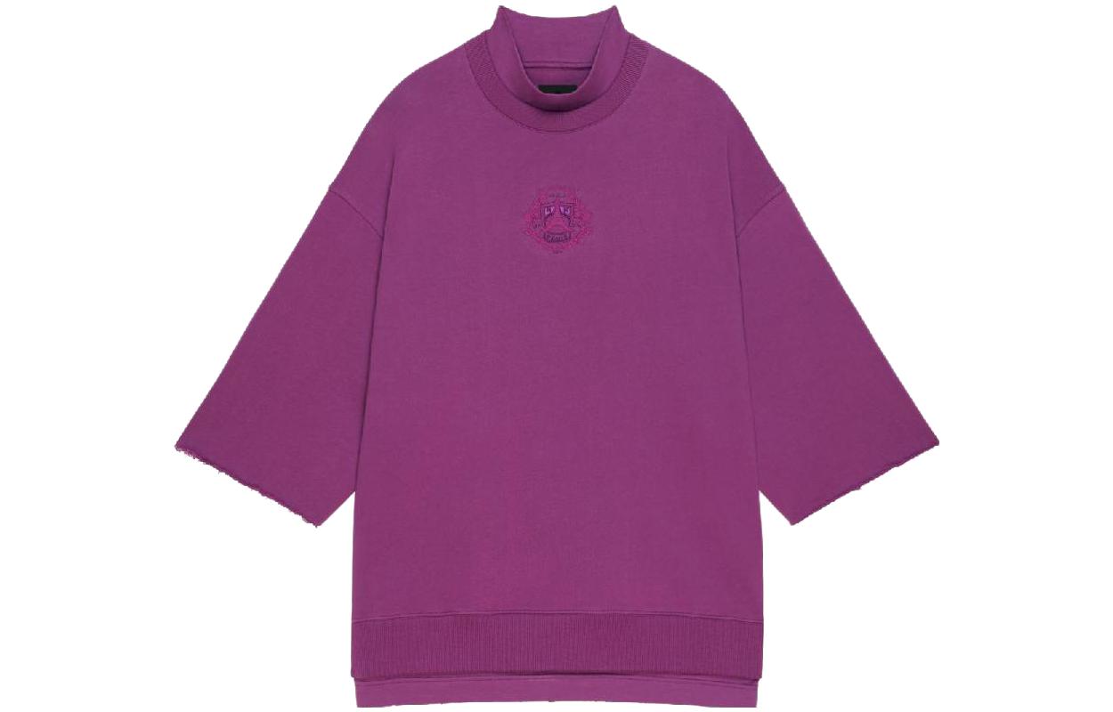Givenchy SS23  Purple Embroidered Logo Oversized Layered Sweatshirt BMJ0JW3Y9U-547