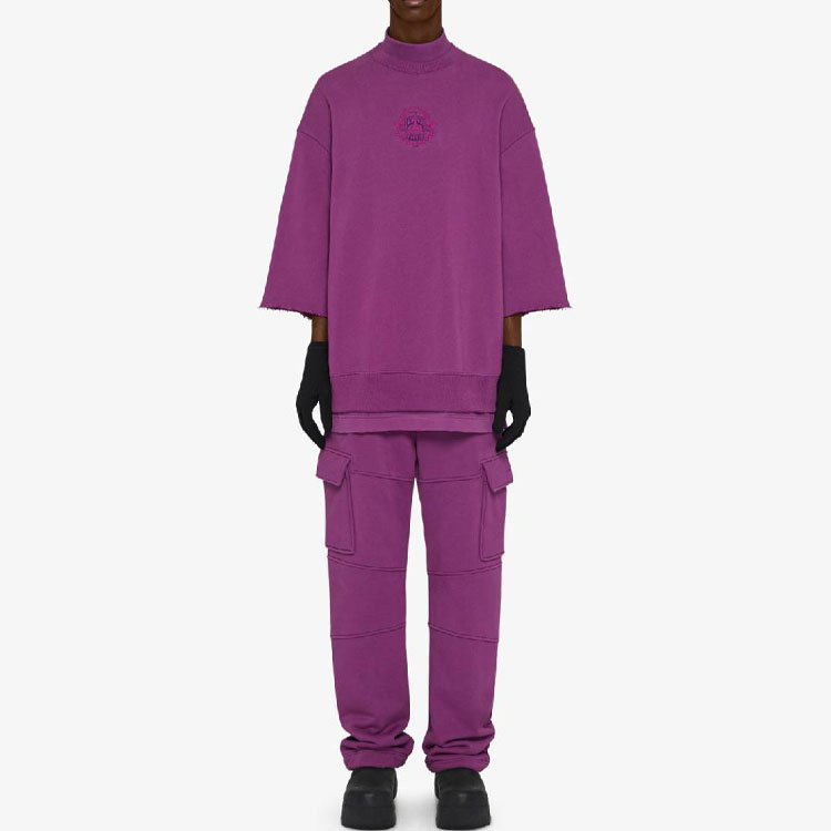 Lookbook Givenchy SS23 紫色刺繡Logo寬鬆層次感衛衣 BMJ0JW3Y9U-547