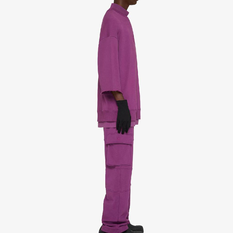 Purchase Givenchy SS23 紫色刺繡Logo寬鬆層次感衛衣 BMJ0JW3Y9U-547