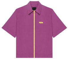 GIVENCHY SS23 Purple Zip-Up Collared Short Sleeve Shirt BM60X214DG-547 GIVENCHY SS23 Purple Zip-Up Collared Short Sleeve Shirt BM60X214DG-547