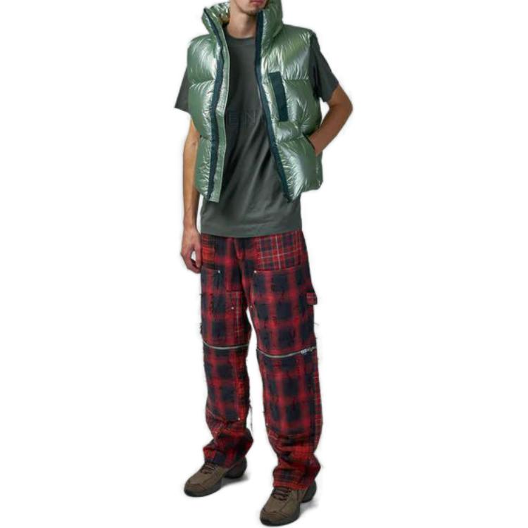 Lookbook Givenchy SS23 Seluar Lurus Pinggang Tinggi Merah Corak Petak BM51BJ5Y7G-009