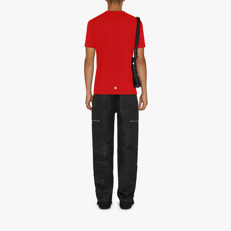 Givenchy SS23  Red T-Shirt with Letter Print BM716G3YAS-600 圖 4