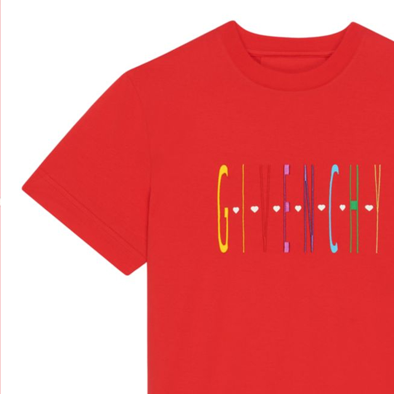 Givenchy SS23  Red T-Shirt with Letter Print BM716G3YAS-600 圖 6