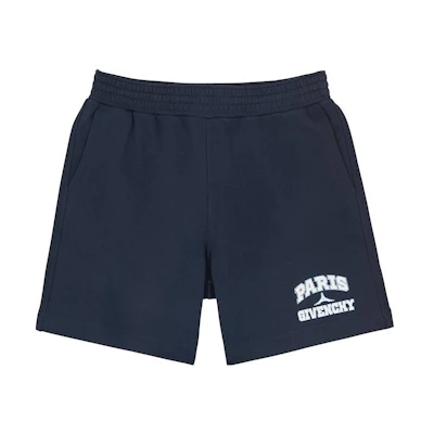 Givenchy SS23 Straight-Leg Letter Print Casual Shorts Deep Blue. BM515J3YE3-499