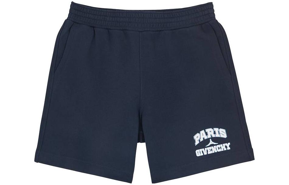 Order Givenchy SS23  Straight-Leg Letter Print Casual Shorts Deep Blue. BM515J3YE3-499