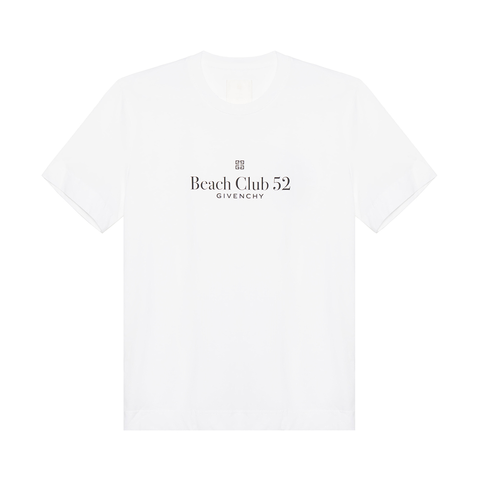 GIVENCHY SS23  White Cotton Logo Short Sleeve T-Shirt High Street Style BM716G3YEV100