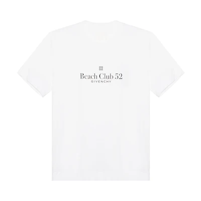 GIVENCHY SS23 White Cotton Logo Short Sleeve T-Shirt High Street Style BM716G3YEV100