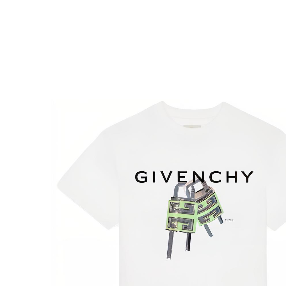Details for Givenchy SS23 白色字母圖案印花短袖圓領T恤 BM716G3YBC-100