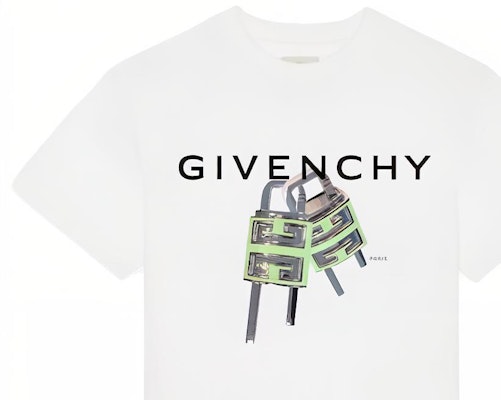 Givenchy SS23 白色字母圖案印花短袖圓領T恤 BM716G3YBC-100 Details for Givenchy SS23 白色字母圖案印花短袖圓領T恤 BM716G3YBC-100