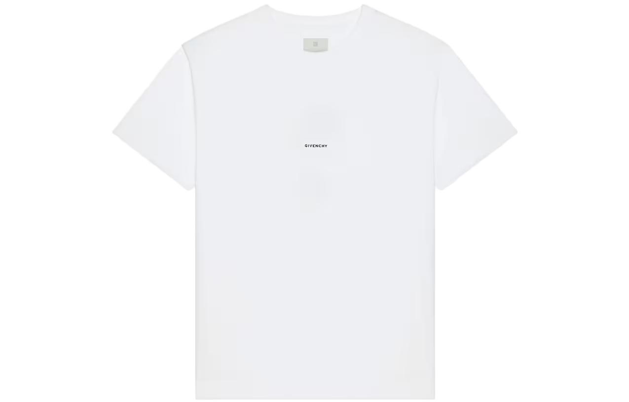 Order GIVENCHY SS23  White Loose Fit T-Shirt with Letter Logo Print. BM716N3YBK-100
