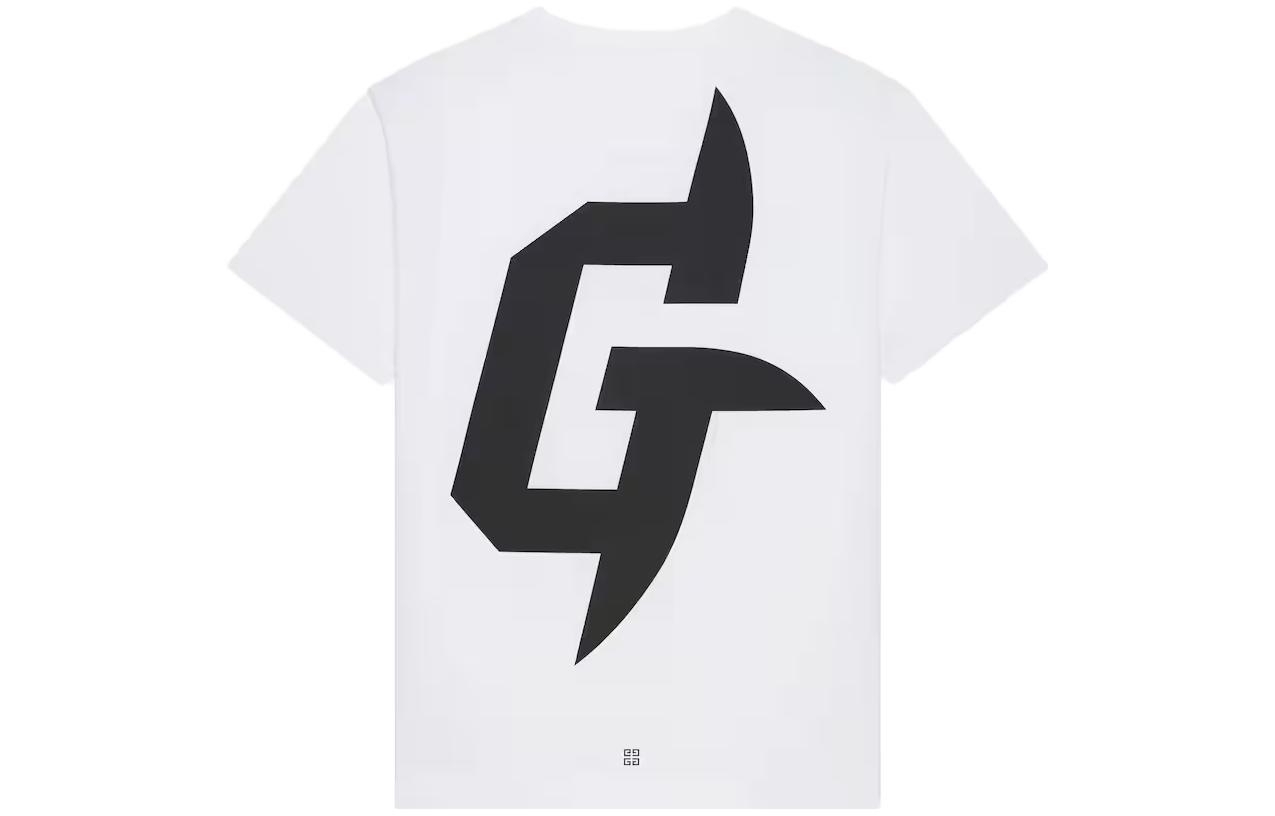Lookbook GIVENCHY SS23  White Loose Fit T-Shirt with Letter Logo Print. BM716N3YBK-100