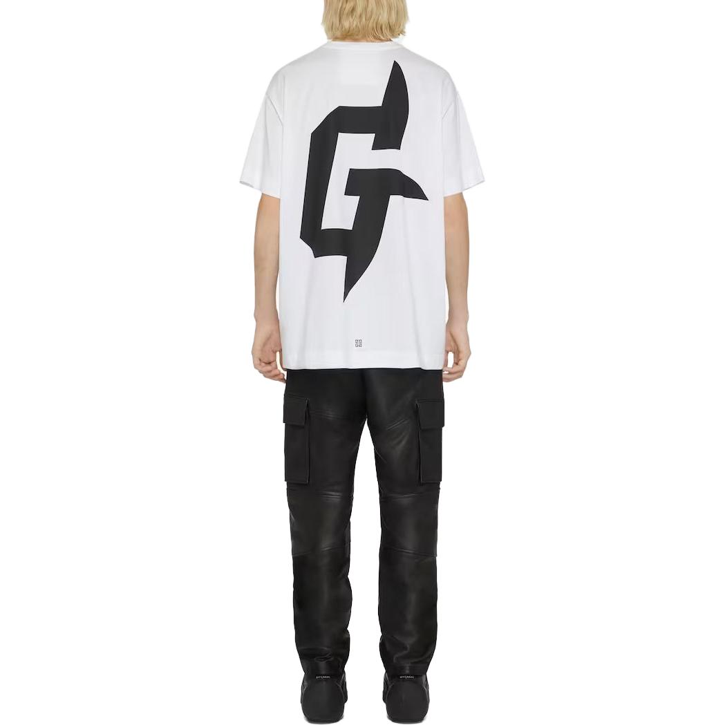 Purchase GIVENCHY SS23  White Loose Fit T-Shirt with Letter Logo Print. BM716N3YBK-100