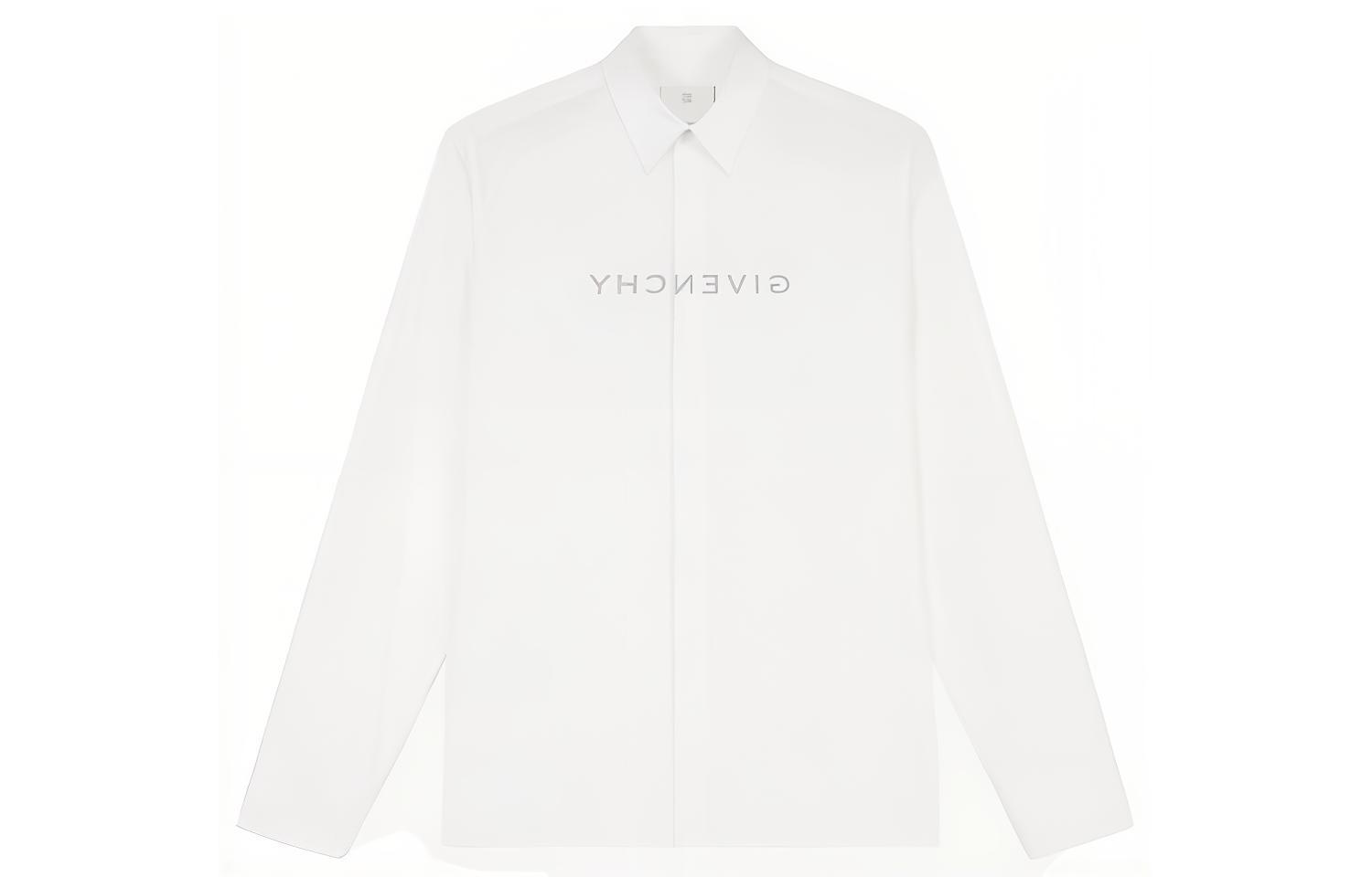 GIVENCHY SS23  White Plain Long Sleeve Button-Up Collared Shirt BM60QJ146X-100 圖 2