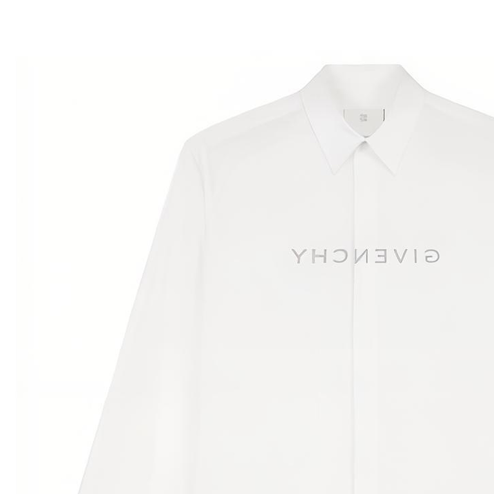 GIVENCHY SS23  White Plain Long Sleeve Button-Up Collared Shirt BM60QJ146X-100 圖 6