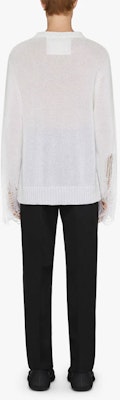 GIVENCHY SS23 Sweater Lengan Panjang Putih Sheer Effect. BM90LN4YD1-100 Shop GIVENCHY SS23 Sweater Lengan Panjang Putih Sheer Effect. BM90LN4YD1-100