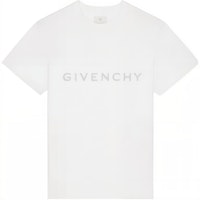GIVENCHY SS23 White T-Shirt with Logo Lettering Print BM716G3YCA-100 GIVENCHY SS23 White T-Shirt with Logo Lettering Print BM716G3YCA-100