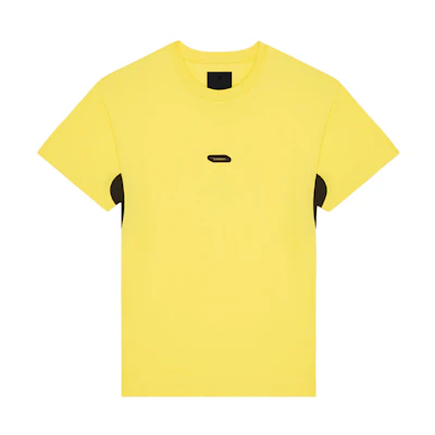 Givenchy SS23 Yellow Solid Logo Crewneck Short Sleeve T-Shirt. BM716R3YCN-700